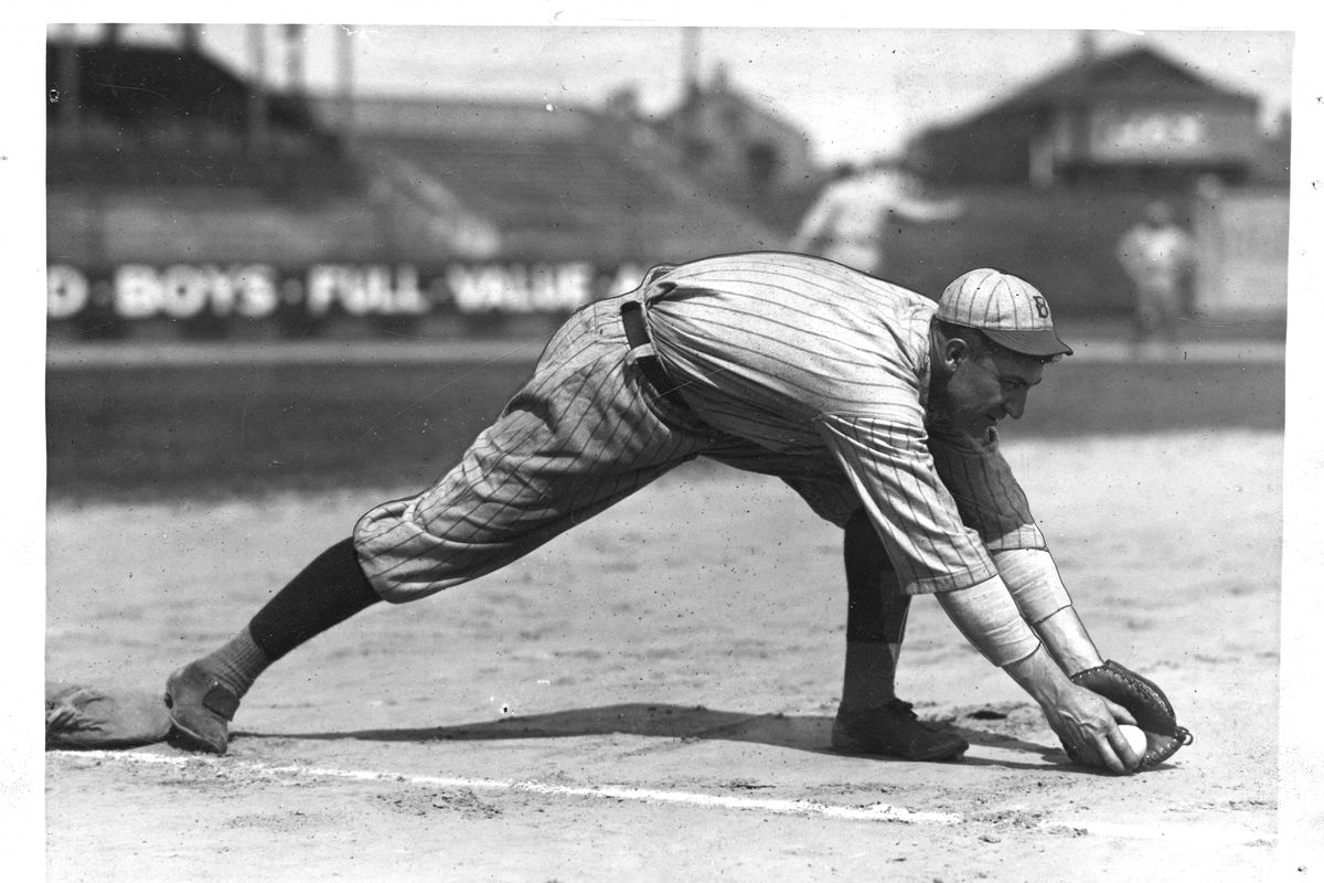 Ed Konetchy Practices At Ebbets Field