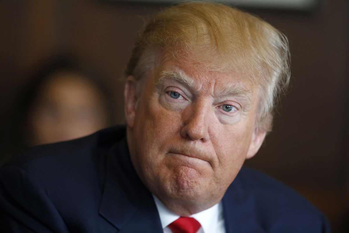 Donald Trump looking a little sad