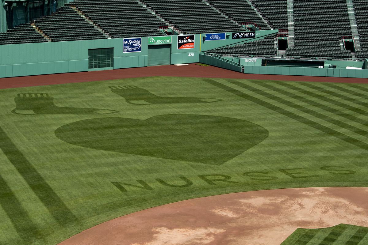 Boston Red Sox Outfield Grass Pattern