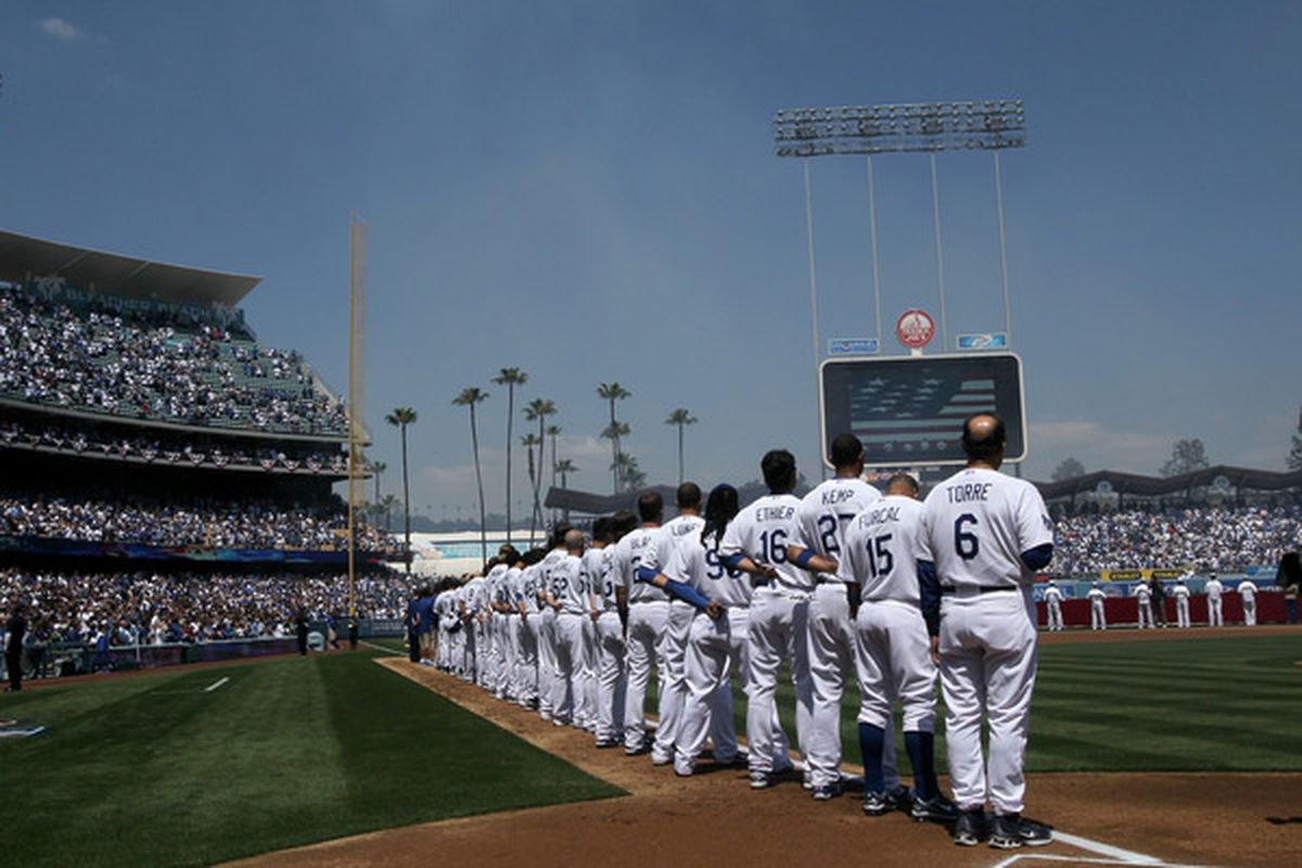 The Dodgers open the 2011 season at home against the Giants.