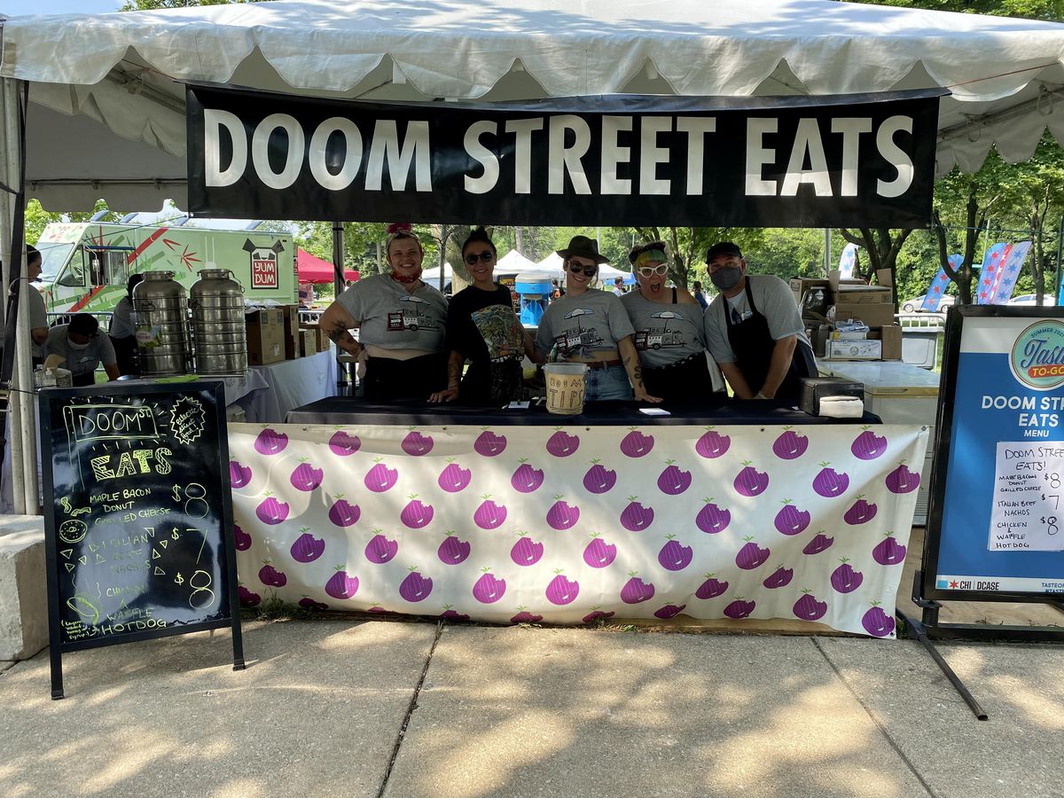 Tuesday was Doom Street Eats fifth time at Taste of Chicago. The food truck travels the city to attend pop-up events like Wednesday’s.