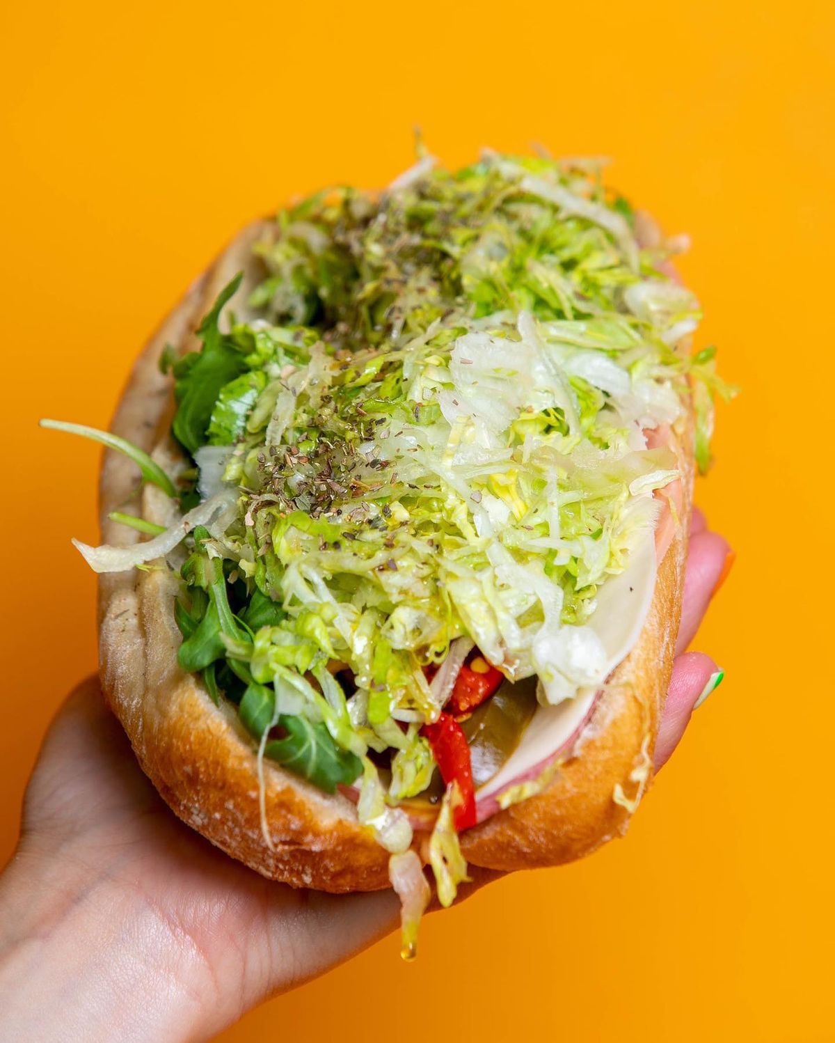 Compliments Only sub with lots of lettuce.
