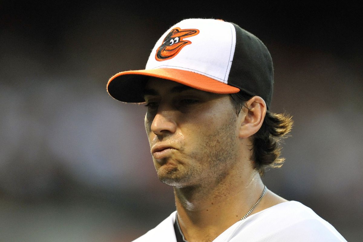 It could be a bad sign if Miguel Gonzalez is making this face at any point during tonight's game. Mandatory Credit: Joy R. Absalon-US PRESSWIRE