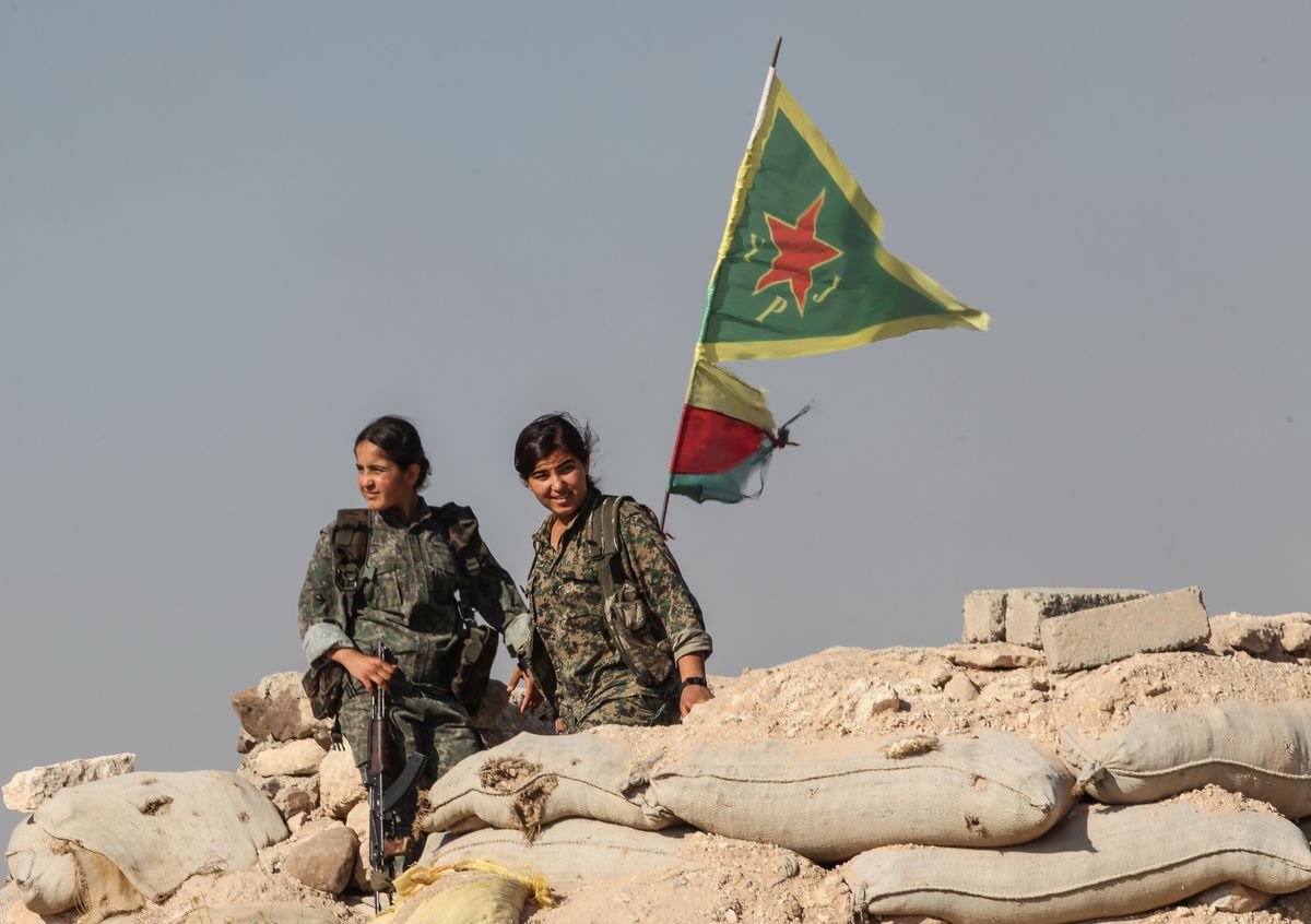Syrian Kurdish fighters on June 20, 2015.