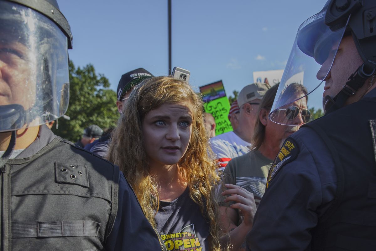 Protests At Open Carry Rally At Kent State University