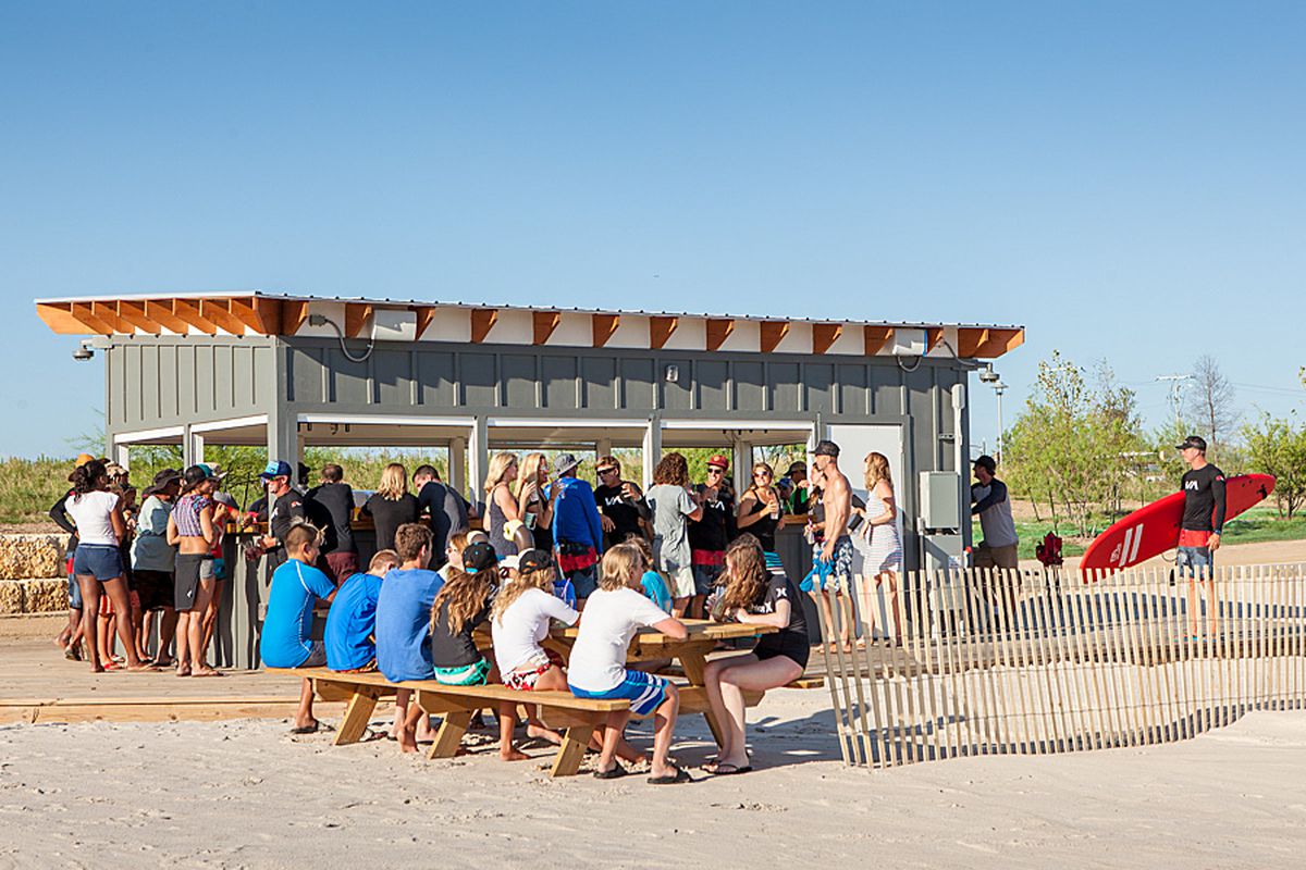 The juice bar at NLand Surf Park