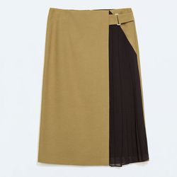 <b>Zara</b> skirt with side pleats, <a href="http://www.zara.com/us/en/new-this-week/woman/skirt-with-side-pleats-c287002p2137535.html">$80</a>
