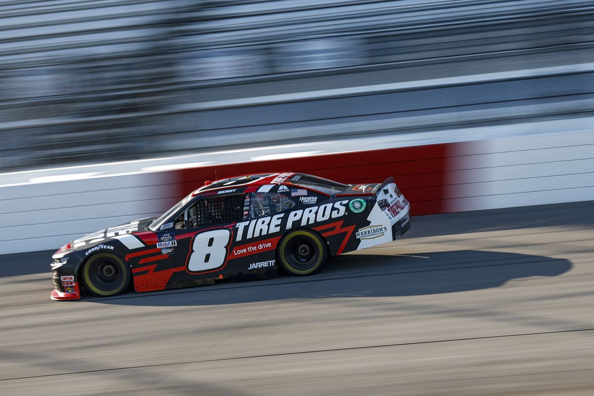 Josh Berry, driver of the #8 Tire Pros Chevrolet, drives during practice for the NASCAR Xfinity Series ToyotaCare 250 at Richmond Raceway on April 02, 2022 in Richmond, Virginia.