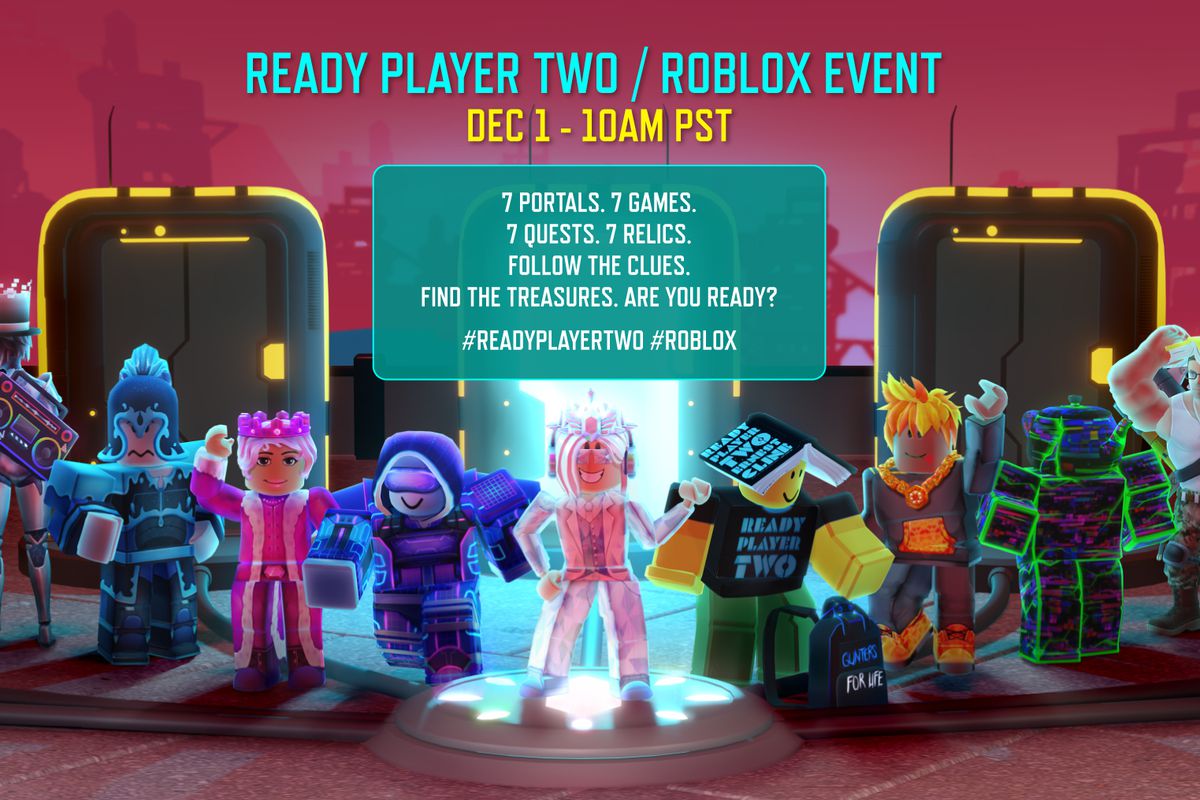 The Ready Player Two promotional event information for Roblox