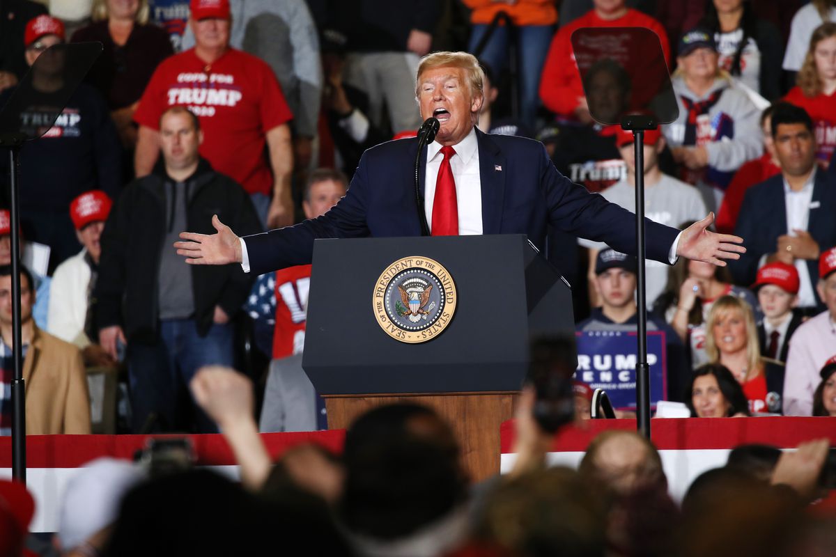 President Trump Holds Campaign Rally In Wildwood, New Jersey