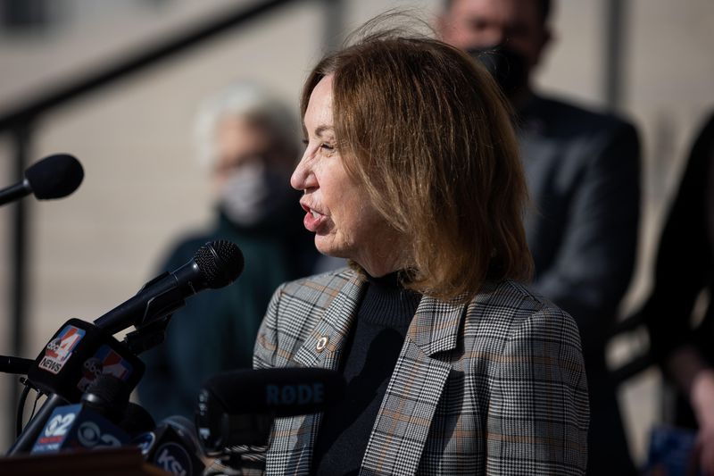 Rep. Rosemary Lesser, D-Ogden, speaks at a press conference outlining the Democrats’ legislative priorities for the year at the Capitol in Salt Lake City on Day 3 of the Utah legislative session, Thursday, Jan. 20, 2022.