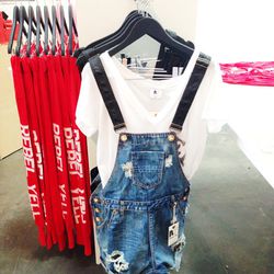 OneTeaspoon shortalls with leather shoulder straps? Yes, please.