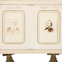 Photos of Orson Pratt and Brigham Young in the 1860s photo album up for auction on Dec. 3, 2016.