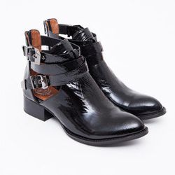     <strong>Jeffrey Campbell</strong> Exclusive Patent Crinkle Everly Boot, <a href="http://www.shopacrimony.com/products/jeffrey-campbell-exclusive-patent-crinkle-everly-boot">$195</a> at Acrimony