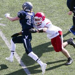 Duchesne and Milford square off during a UHSAA 1A state semifinal football game at Weber State University in Ogden on Friday, Nov. 4, 2016. Duchesne defeated Milford 47-0 and advances to the Class 1A state championship game.