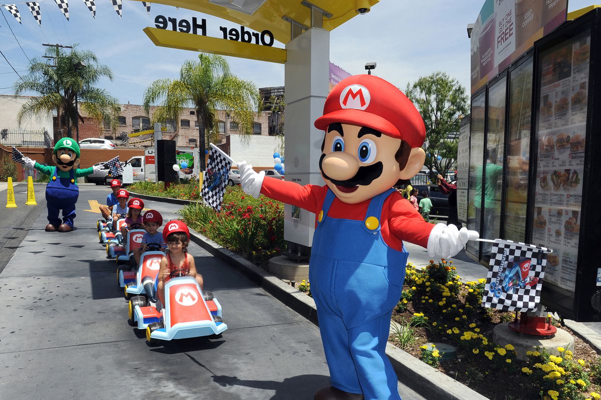 Mario and Luigi Celebrate the Release of Mario Kart 8 At McDonald’s