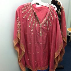 The Badgley Mischka caftan that we managed to try on before we were basically kicked out by the Dressing Room Police