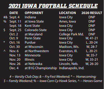 Iowa Football Schedule 2022 Iowa Football: A Way Too Early Look At The 2021 Hawkeyes - Black Heart Gold  Pants