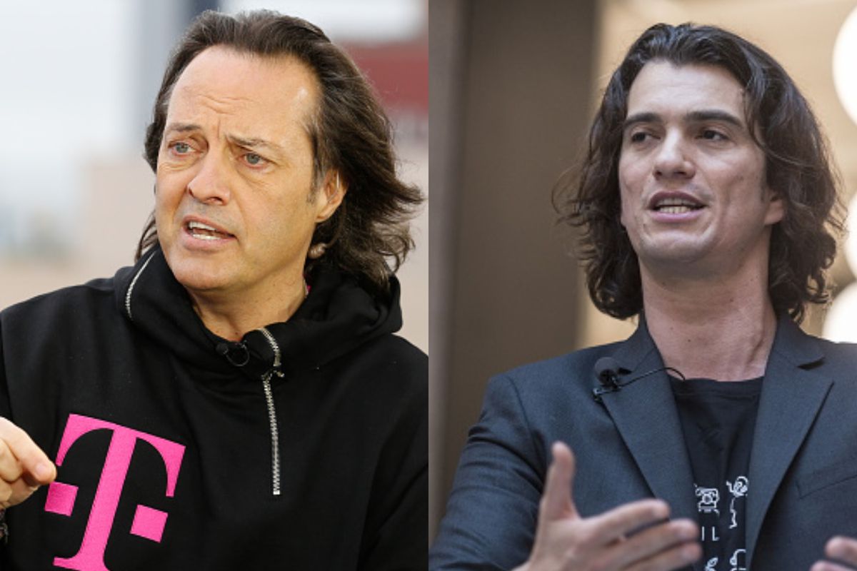 T-Mobile CEO John Legere and ex-WeWork CEO Adam Neumann.