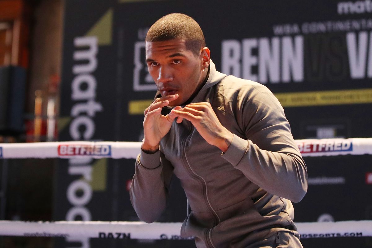 Conor Benn trains during the Conor Benn Media workout at Albert Hall on April 13, 2022 in Manchester, England.