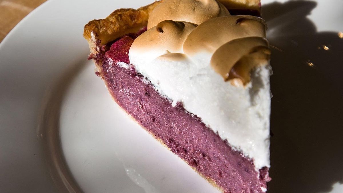 slice of purple sweet potato pie