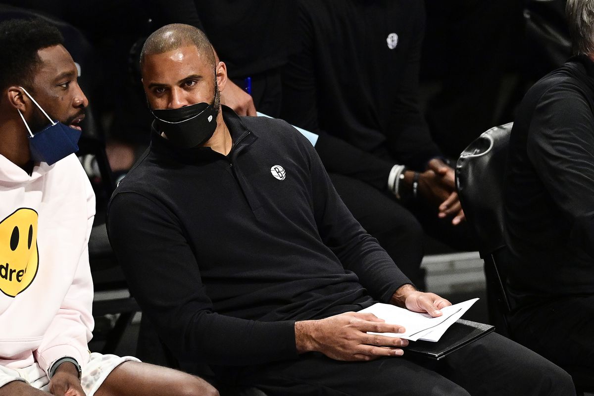 Assistant Coach Ime Udoka of the Brooklyn Nets looks on against the Boston Celtics in Game Five of the First Round of the 2021 NBA Playoffs at Barclays Center on June 01, 2021 in the Brooklyn borough of New York City.