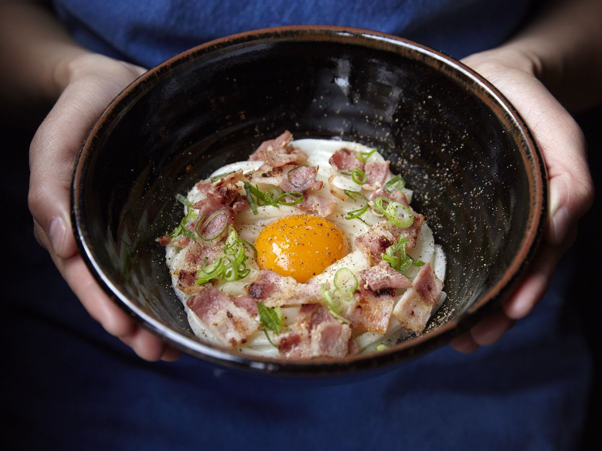 The best London breakfasts: English breakfast udon at Koya in Soho, rumoured to be opening a new London restaurant at the Market Halls food hall in Victoria, south London