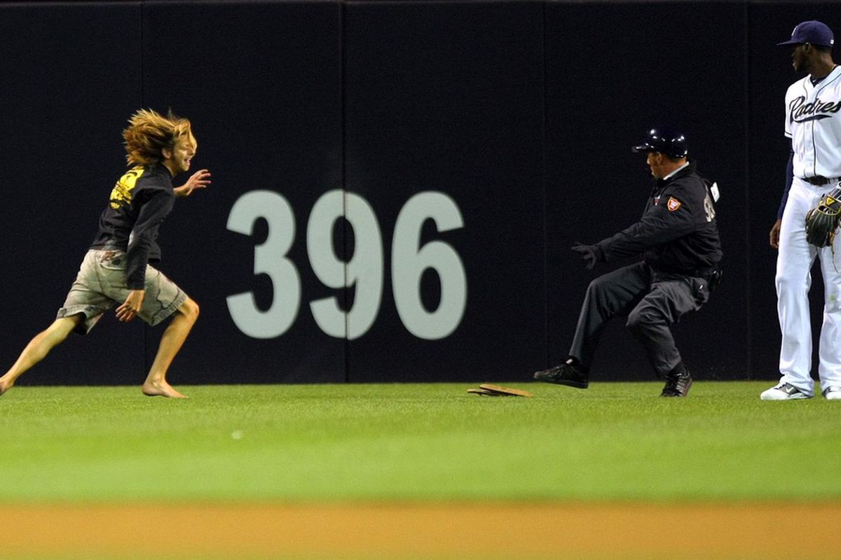 Streakers are the best because you root for them to elude the security, but then you also root for them to get absolutely smoked by security. It's a win-win.