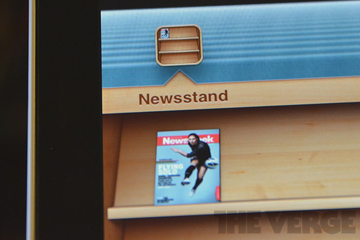 iOS Newsstand with Newsweek