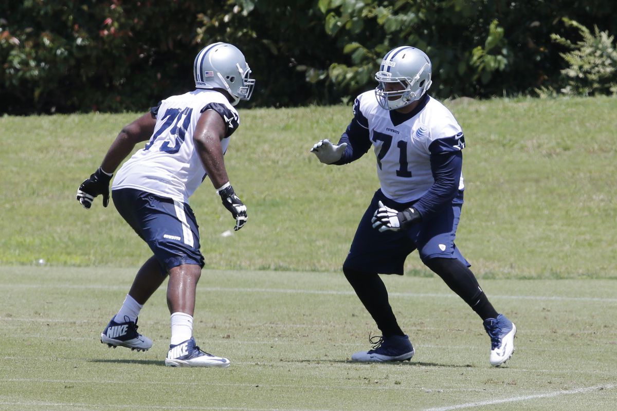 The presence of La'el Collins (71) somewhat offsets the injury problems of Chaz Green (79).