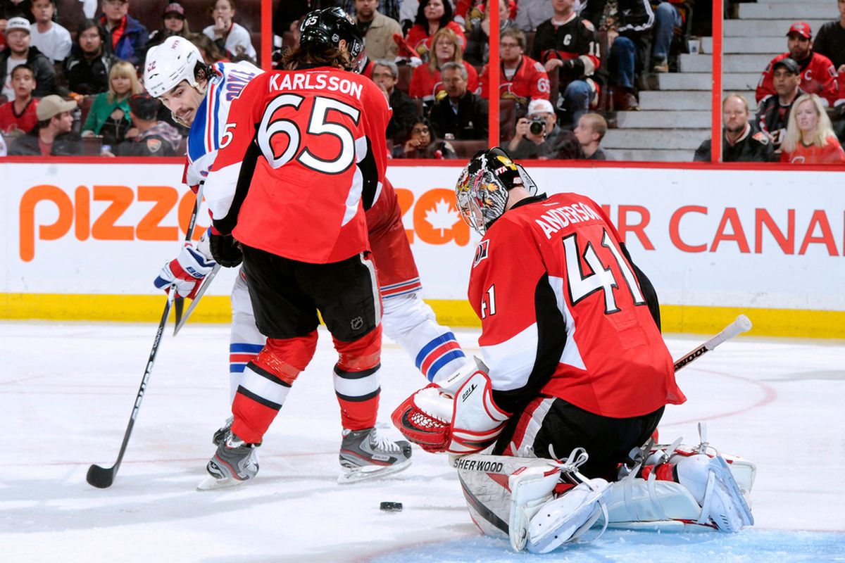The Ottawa Senators' strategy of drawing boobs on all the pucks is paying dividends. (Photo by Richard Wolowicz/Getty Images)
