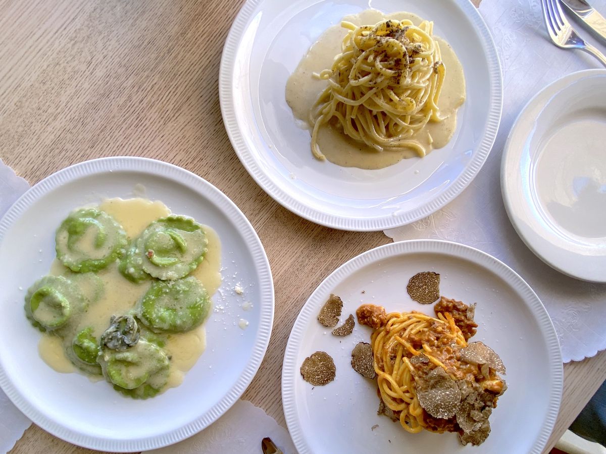 A trio of pastas at Spina in Atwater Village.