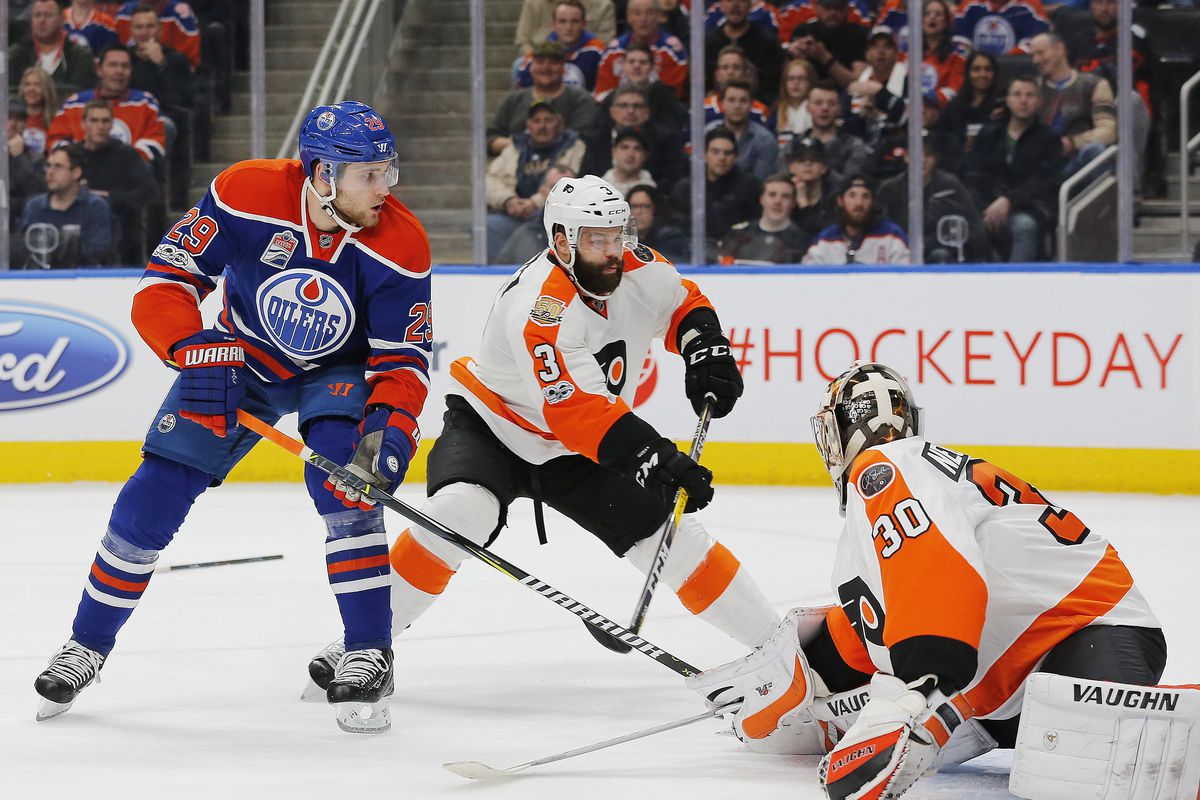 NHL: Philadelphia Flyers at Edmonton Oilers