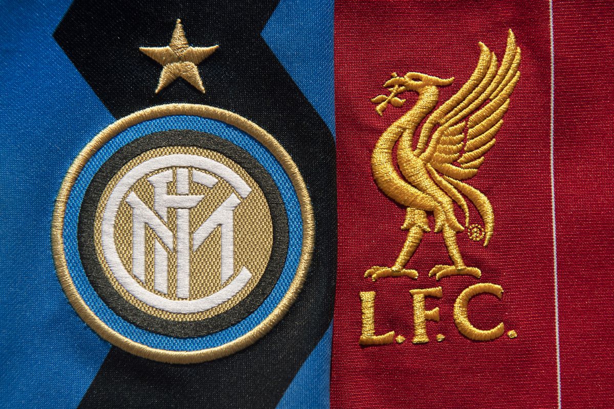 The Inter Milan and Liverpool Club Badges