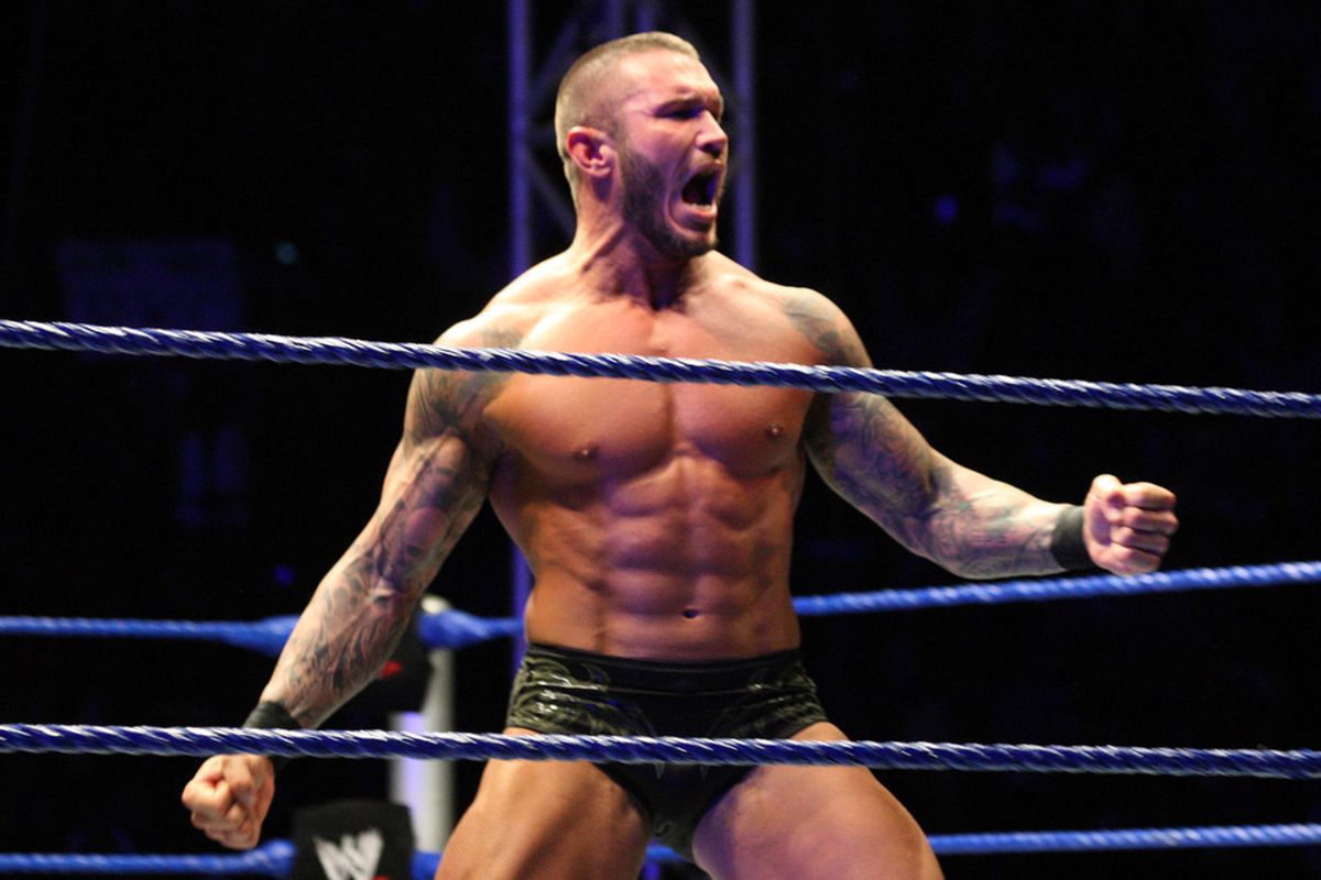 DURBAN, SOUTH AFRICA - JULY 08:  World Heavyweight Champion Randy Orton during the WWE Smackdown Live Tour at Westridge Park Tennis Stadium on July 08, 2011 in Durban, South Africa.  (Photo by Steve Haag/Gallo Images/Getty Images)