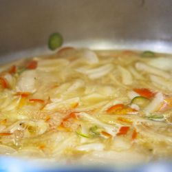 Simmer the vegetables until very soft