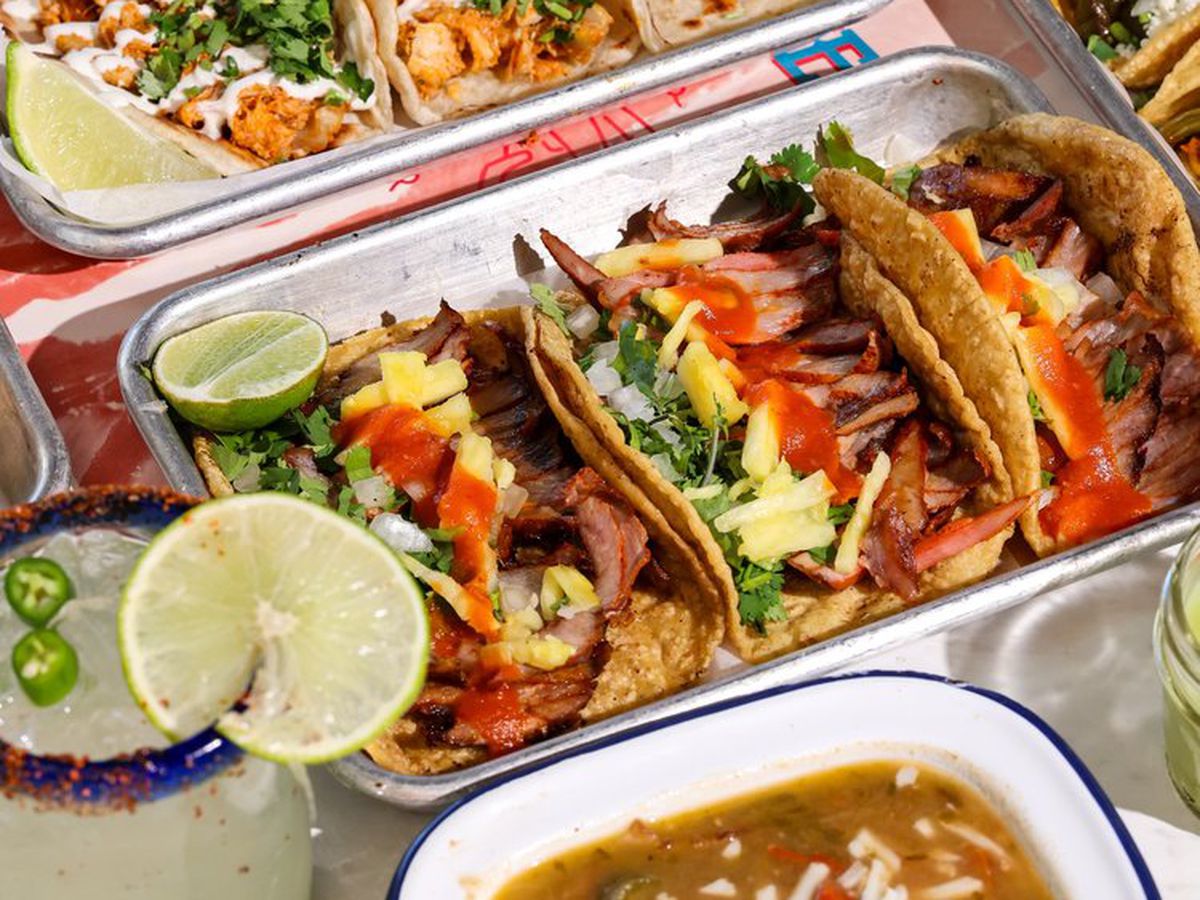 Trays of tacos.