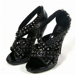 <a href="http://www.ebay.com/itm/ws/eBayISAPI.dll?ViewItem&item=221075433801#ht_2445wt_1179">Burberry Black Gunmetal Studded Heels</a>. Current Bid: $91