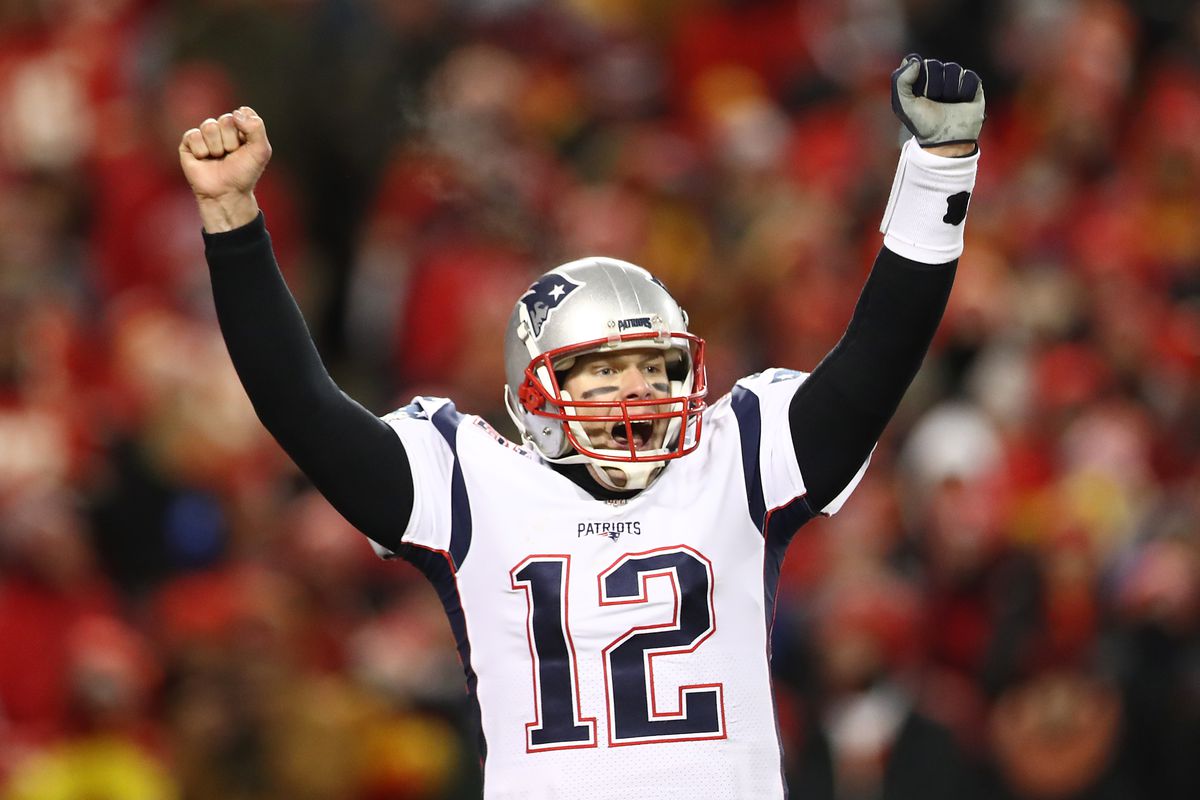 Image result for patriots beat chiefs to go to super bowl
