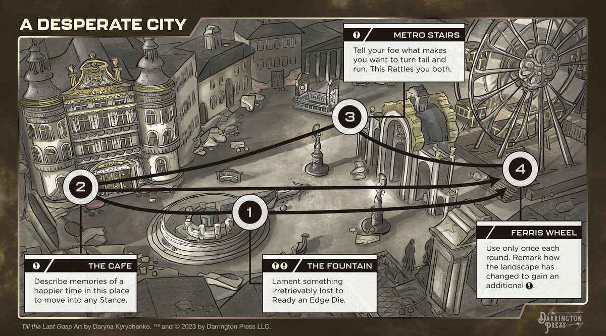 Desperate City, l'un des nombreux lieux inclus dans Till The Last Gasp de Critical Role.