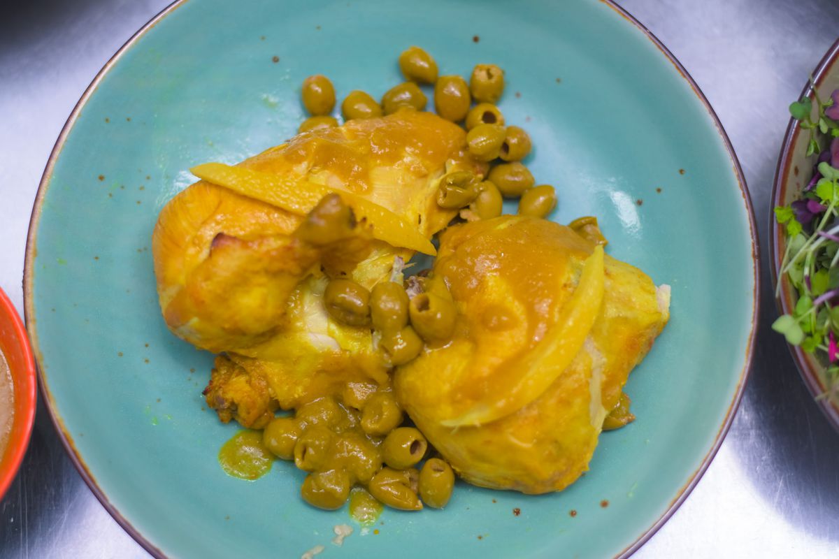 A plate of Chicken Hafida from Mekki