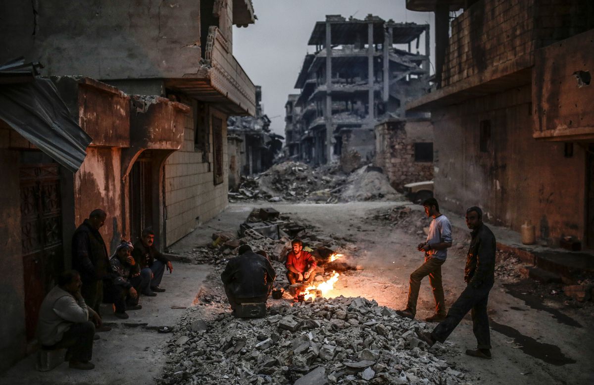 kobane people campfire