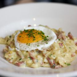Cotto's pasta carbonara by <a href="http://www.flickr.com/photos/j0annie/5650740831/in/pool-eater/">jwannie</a>. <br />