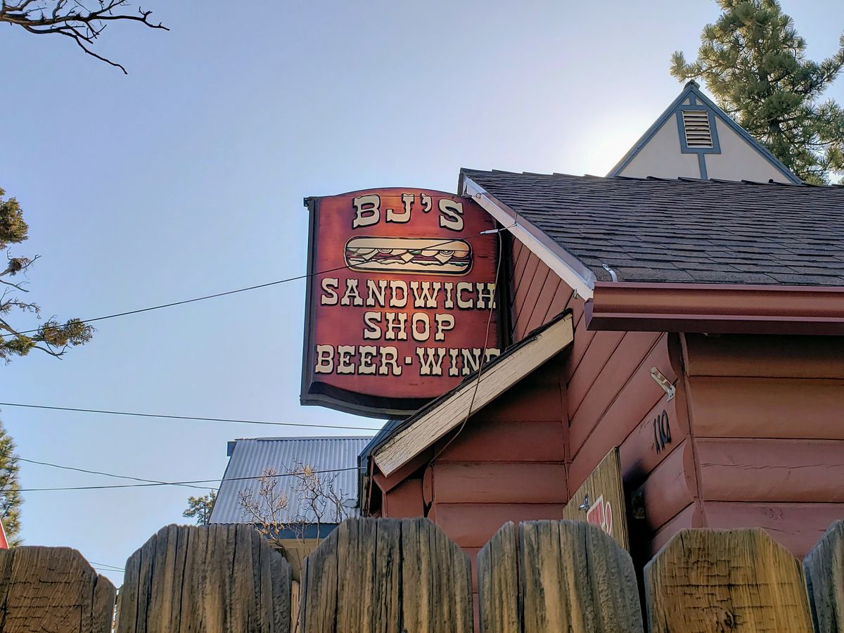 BJ’s Restaurant and Sandwich Shop in Big Bear, California.