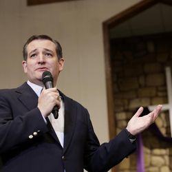 Republican presidential candidate Sen. Ted Cruz, R-Texas, speaks during a campaign rally at Central Baptist Church in Kannapolis, N.C., Tuesday, March 8, 2016. 