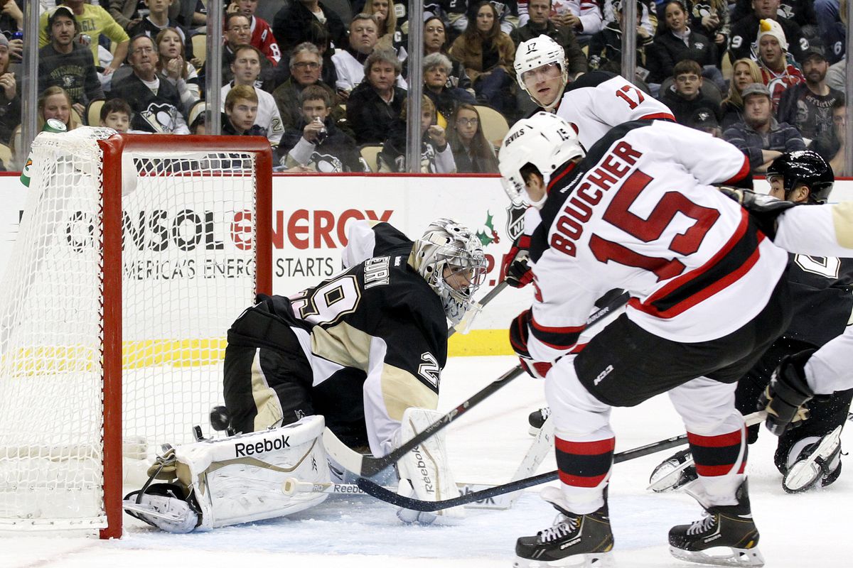 Last December, Reid Boucher managed to get a shot on Marc-Andre Fleury.  We could see this again tonight.