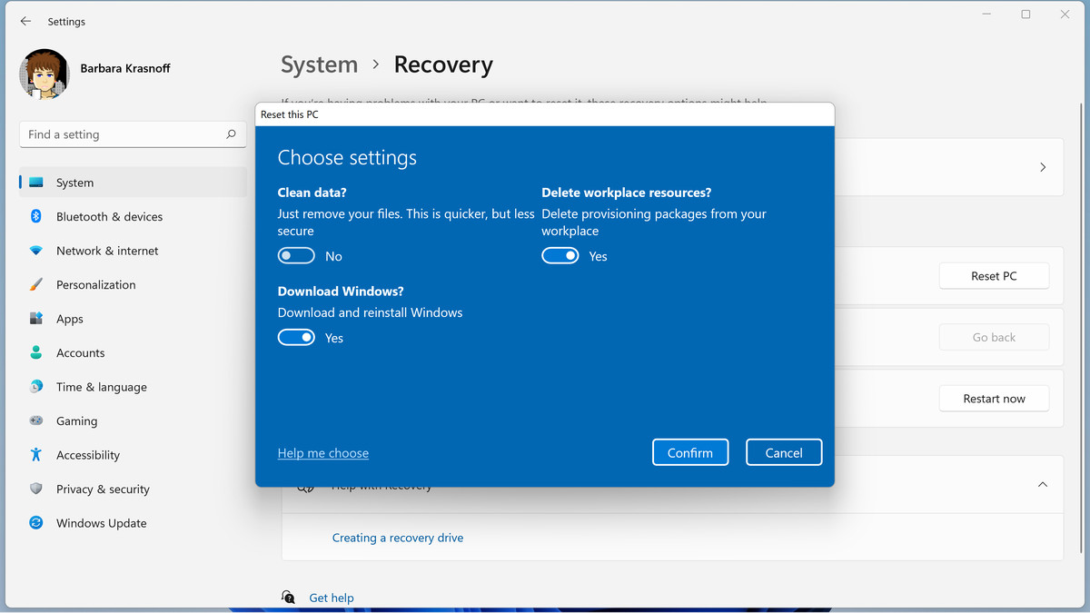 If you download a new version of Windows, you can choose to just remove your files.