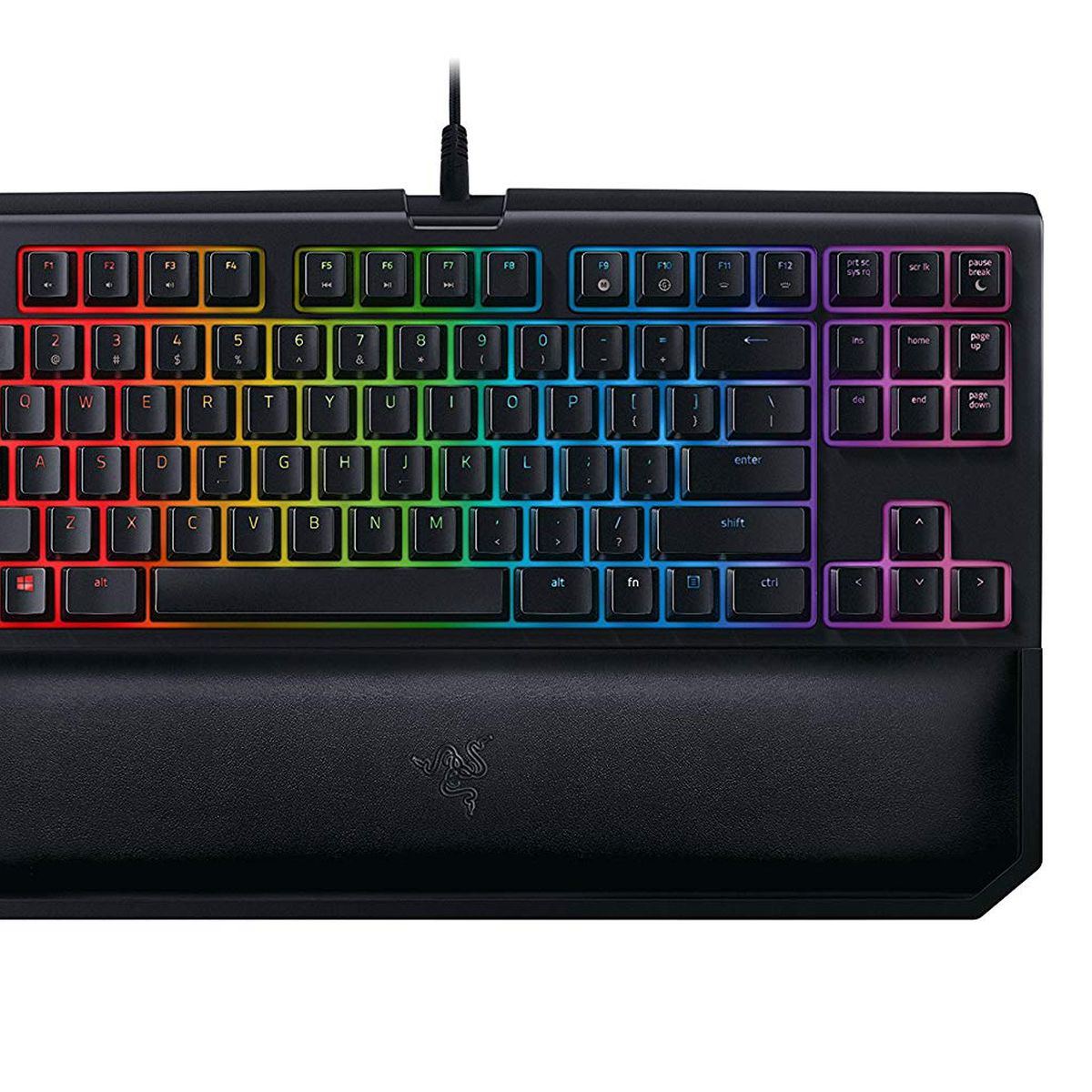A product shot of Razer’s BlackWidow TE Chroma v2 mechanical gaming keyboard