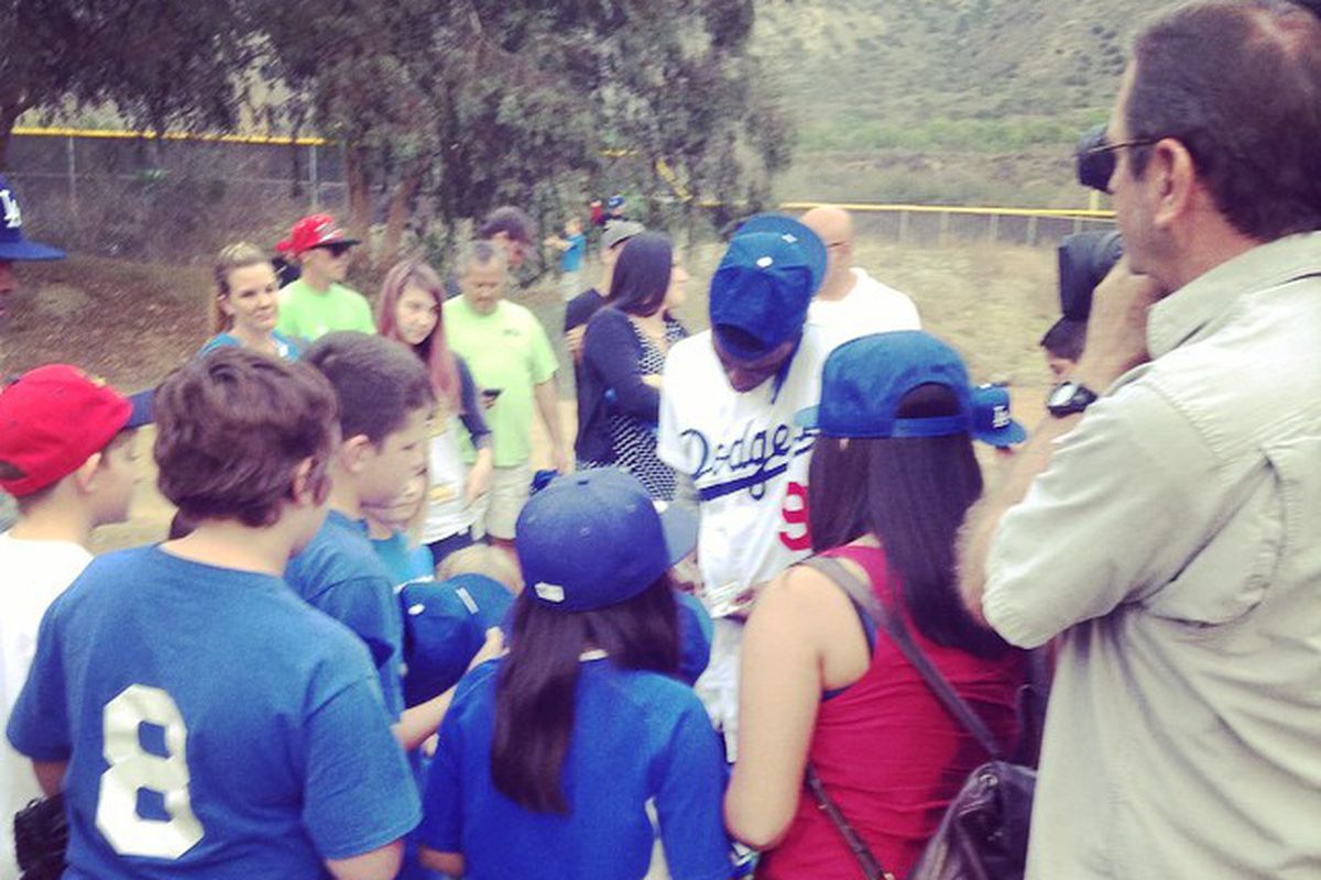 Dee Gordon was busy representing the Dodgers at two events on the day he was traded.