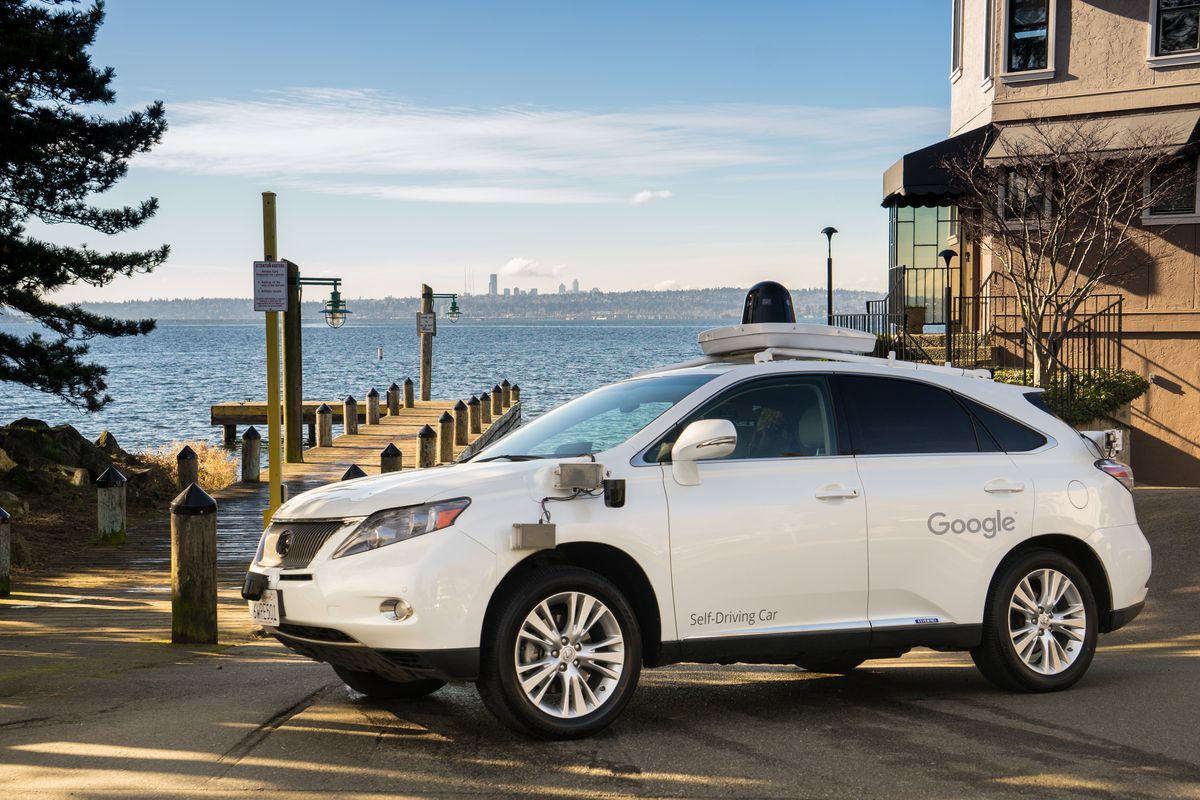 Google's self-driving cars in Kirkland, Wash.
